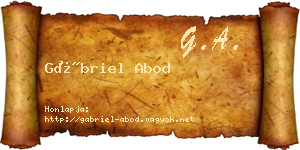 Gábriel Abod névjegykártya